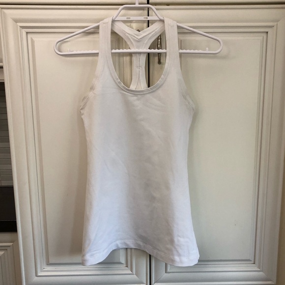 lululemon athletica Tops - lululemon athletica White Racerback Tank Top